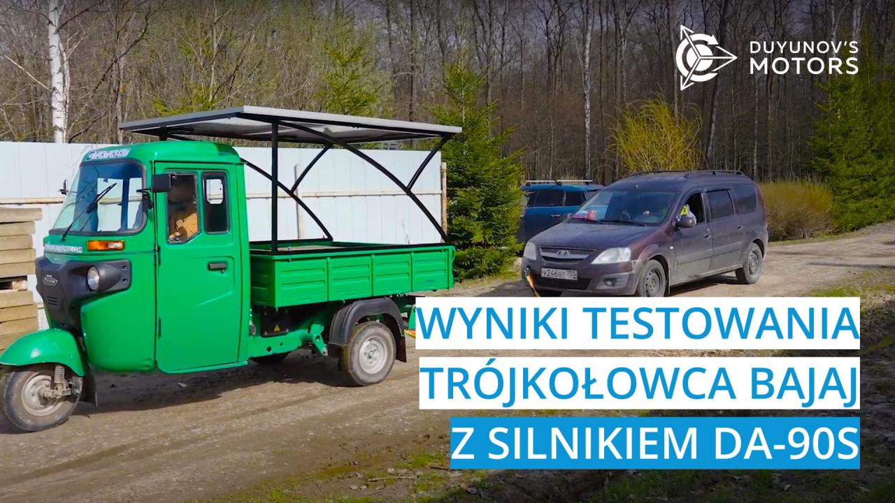 Wyniki testowania zmodernizowanego trójkołowca z silnikiem DA-90S