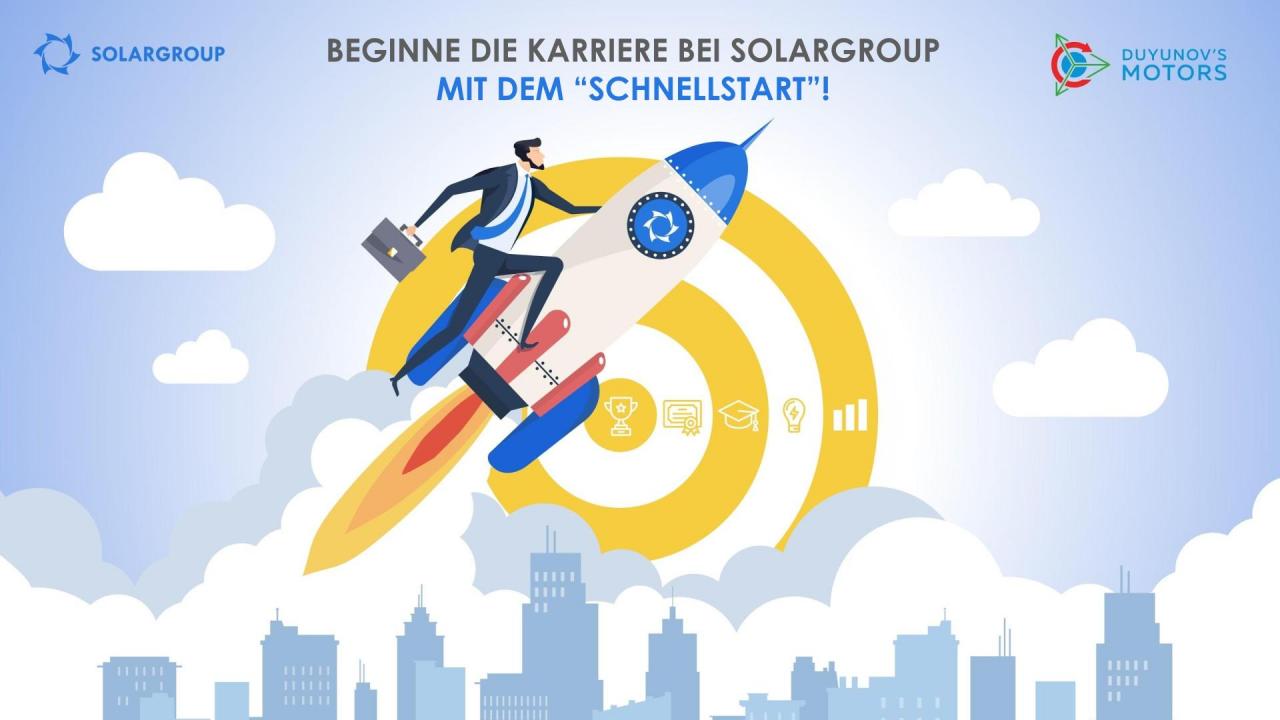 Beginne die Karriere bei SOLARGROUP mit dem "Schnellstart"!