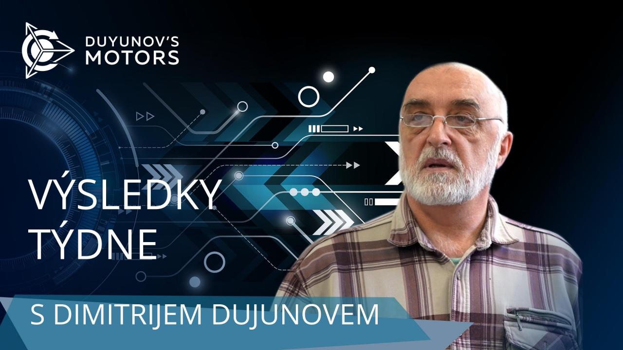 Výsledky týdne v projektu Motory Dujunova