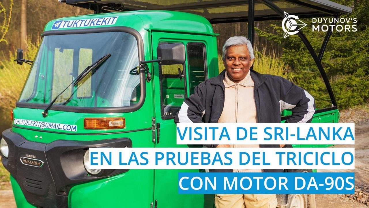 Visita de Sri-Lanka presencia prueba del triciclo con motor DA-90S