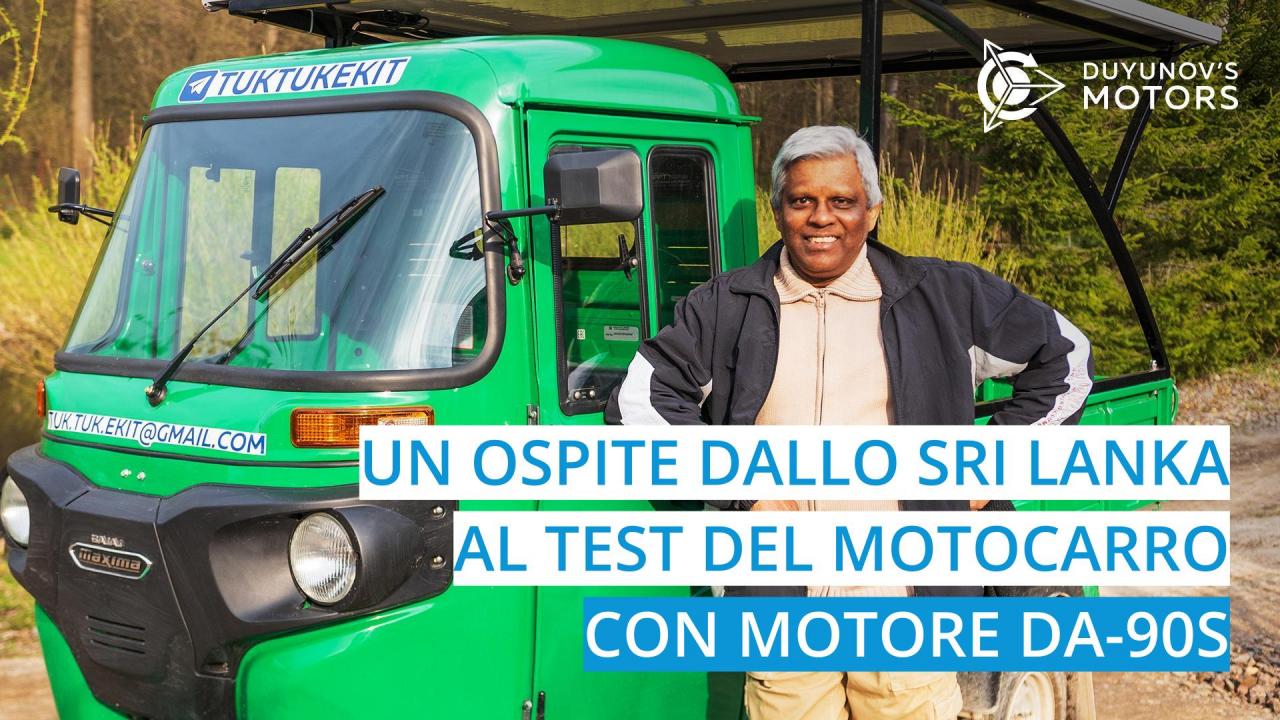 Ospite dallo Sri-Lanka per il test del motocarro con motore DA-90S