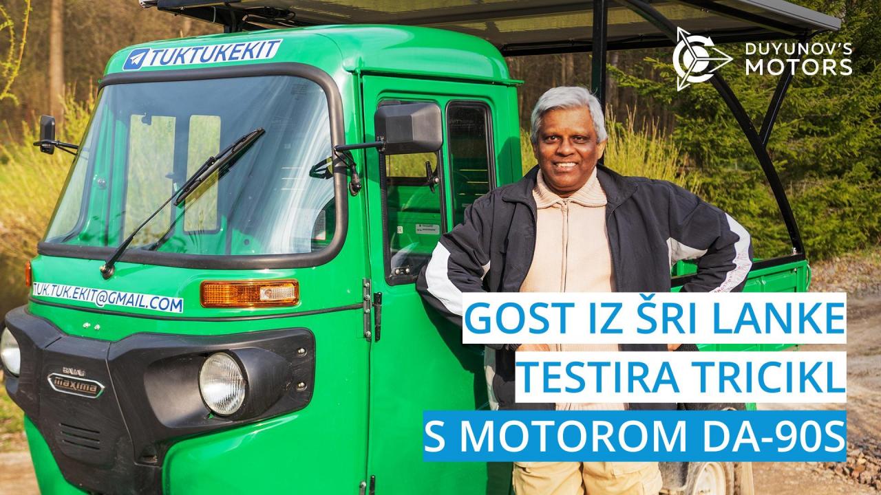 Gost iz Šri Lanke testira tricikl s motorom DA-90S