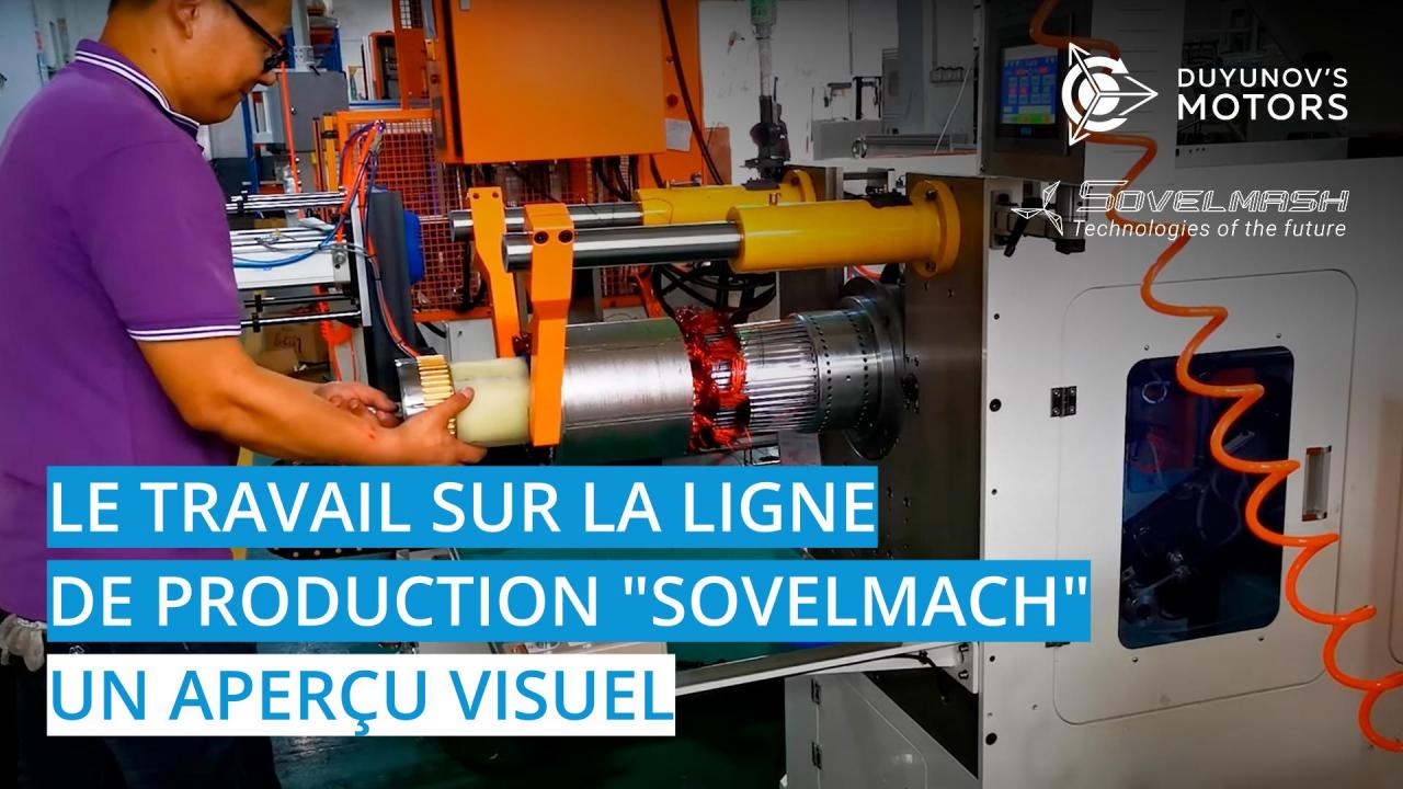 Le travail sur la ligne de production "Sovelmach": un aperçu visuel