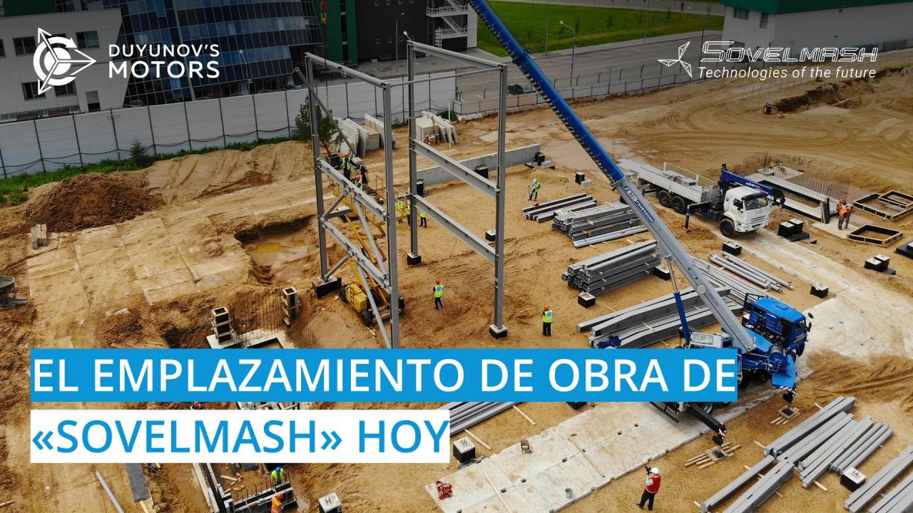 El emplazamiento de obra de "Sovelmash" hoy