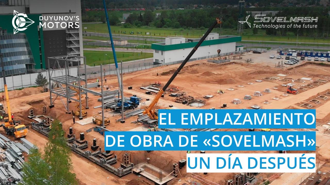 El emplazamiento de obra de "Sovelmash"  un día después