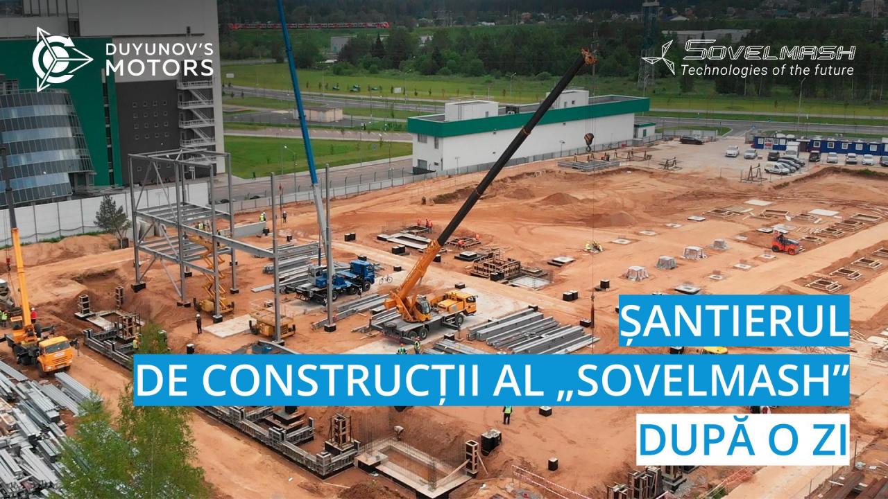 Șantierul de construcții al „Sovelmash”  după o zi