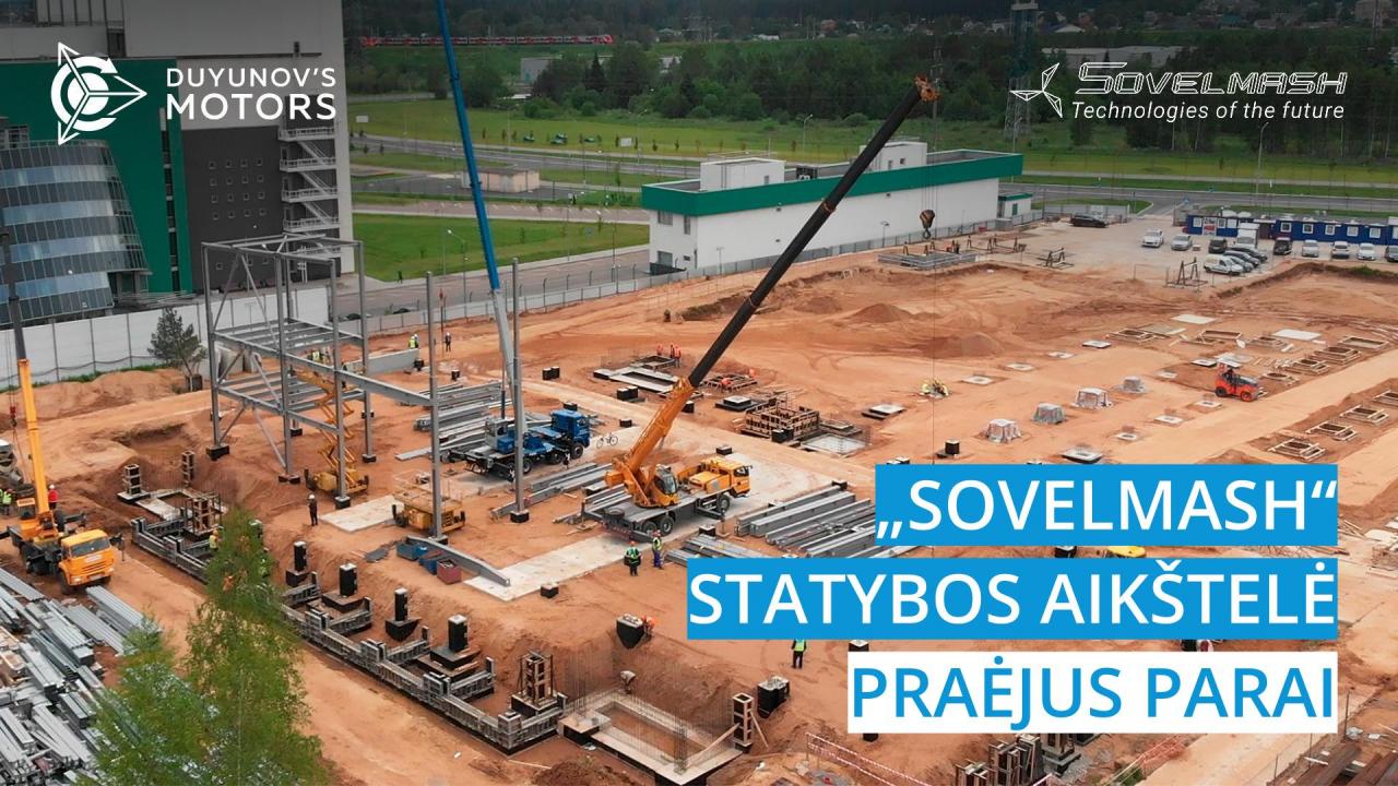 „Sovelmash“ statybos aikštelė  praėjus parai