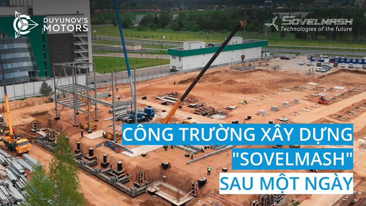 Công trường xây dựng "Sovelmash"  sau một ngày