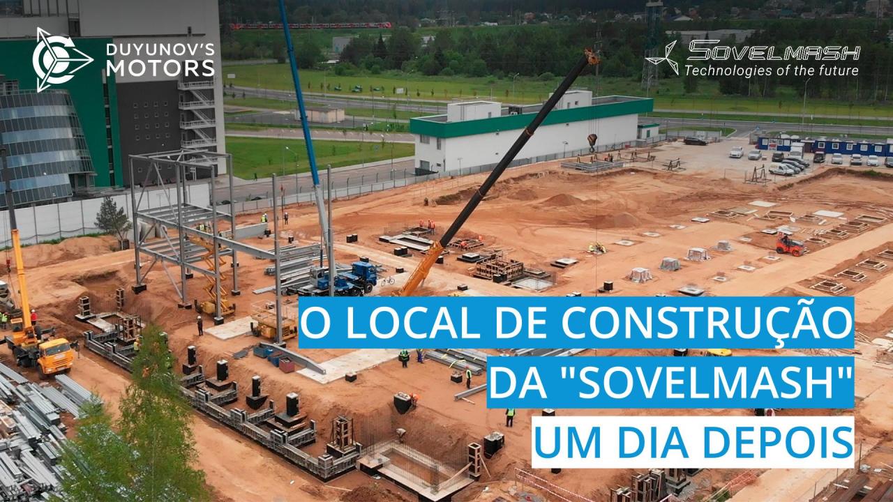 O local de construção da "Sovelmash"  um dia depois