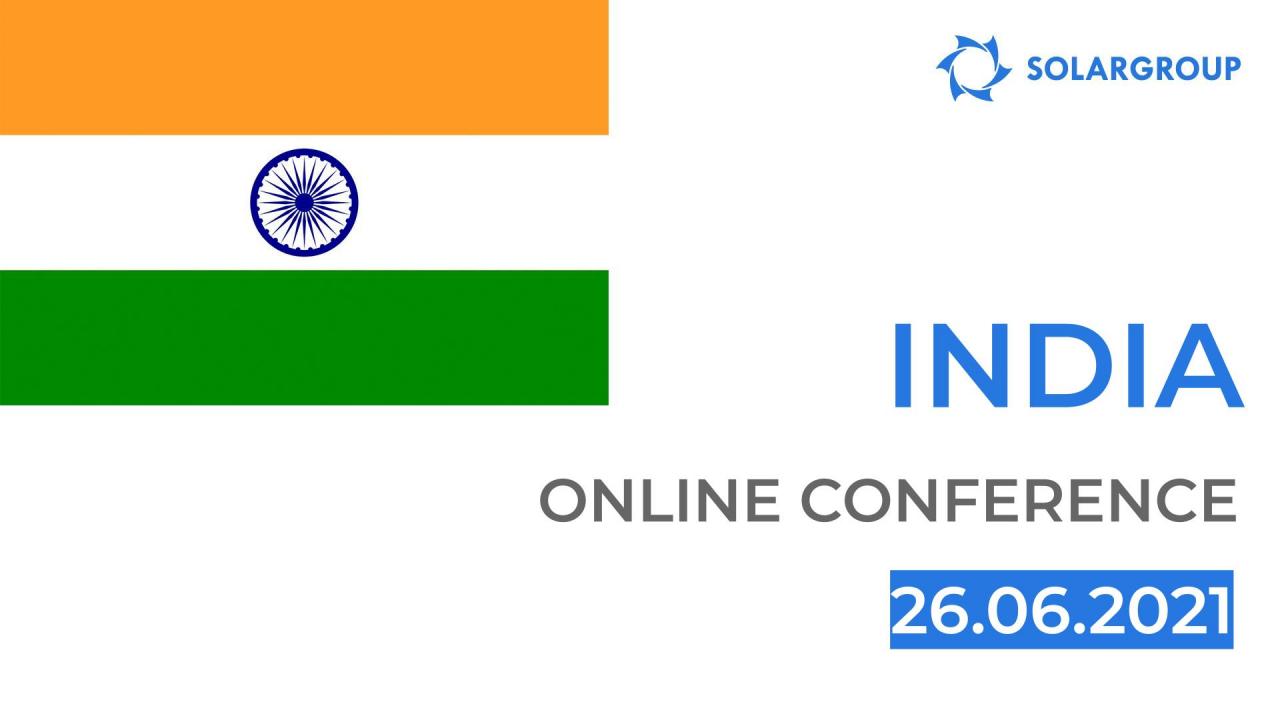 Online conference SOLARGROUP in India \ 26th June 2021