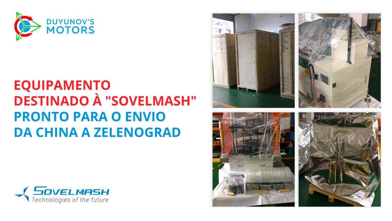 Equipamento destinado à linha automatizada da "Sovelmash" pronto a ser enviado para Zelenograd