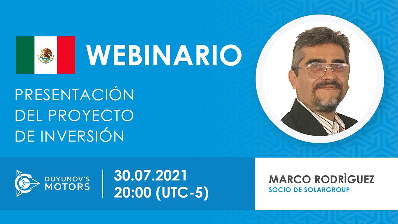 Latinoamerica. Presentación del proyecto de inversión "Motores de Duyunov"