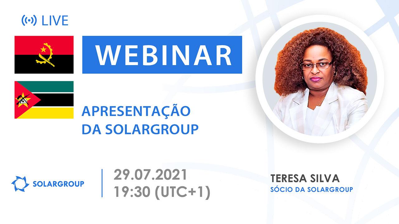 Mozambique / Angola. Apresentação da empresa financeira à escala internacional SOLARGROUP