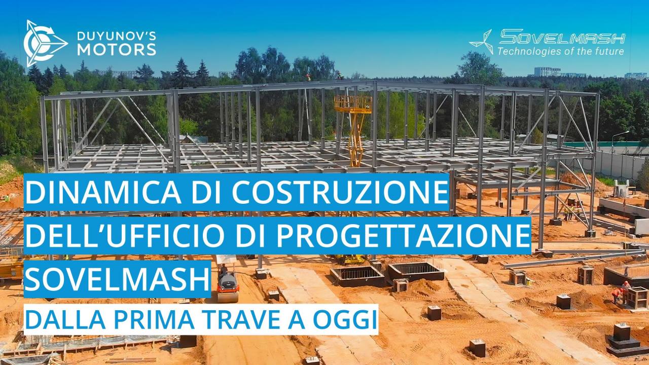 Dalla prima trave a oggi | Dinamica di costruzione dell'ufficio di progettazione Sovelmash