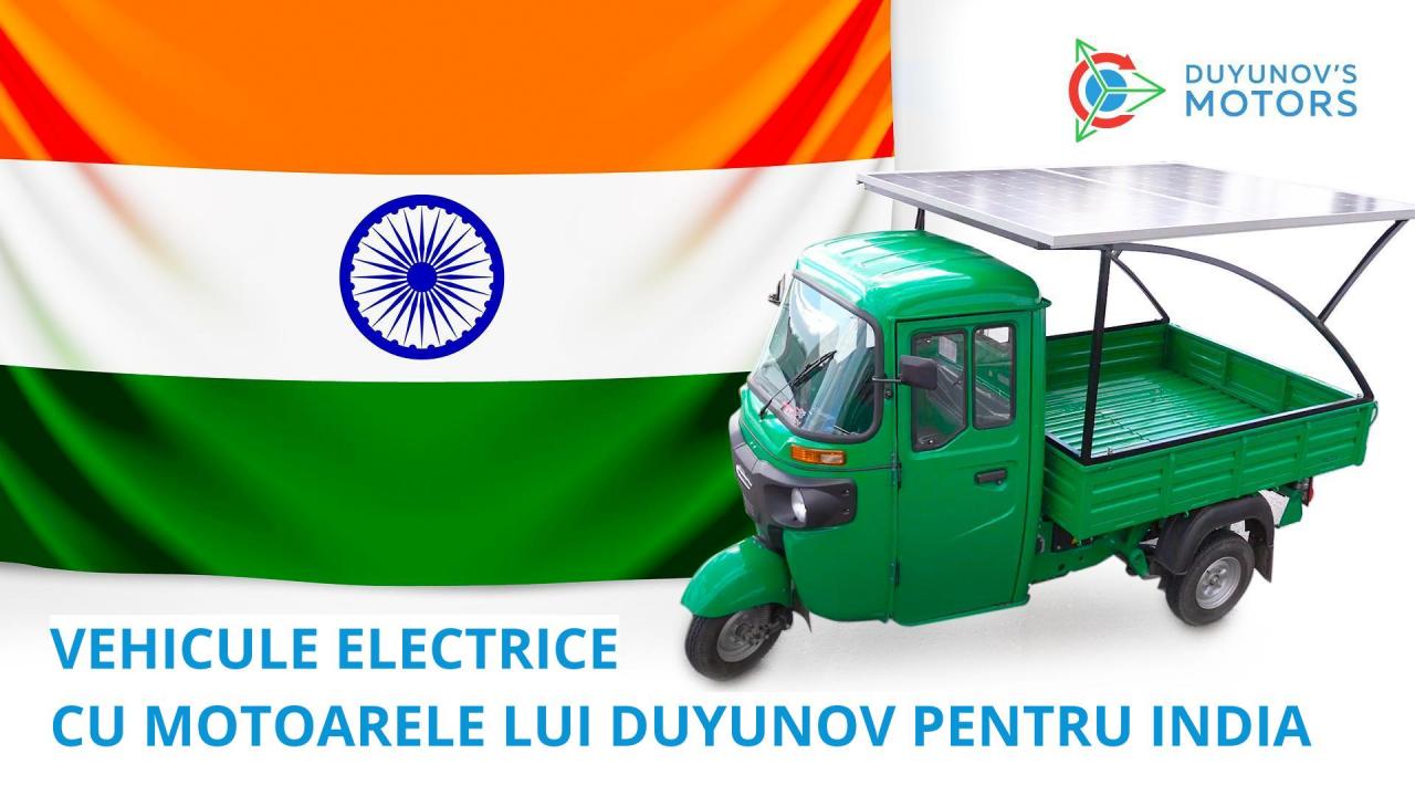 Vehicule electrice cu motoarele lui Duyunov pentru India: noi dezvoltări și planuri