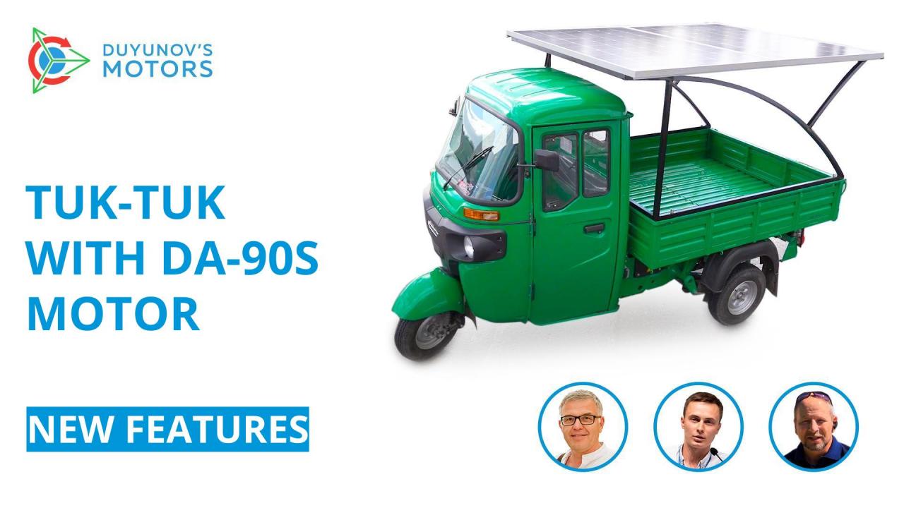 New solar panels for the tuk-tuk with DA-90S motor