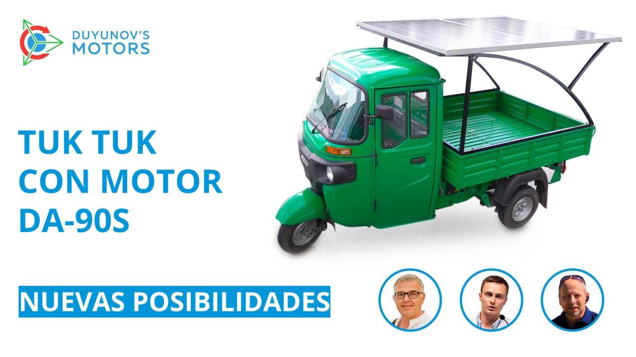 Nuevos paneles solares para tuk-tuk con motor DA-90S