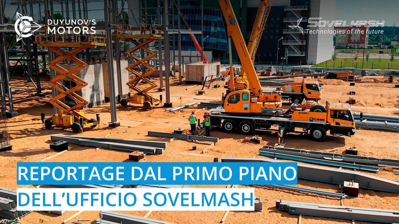 Reportage dal primo piano dell'ufficio di progettazione Sovelmash