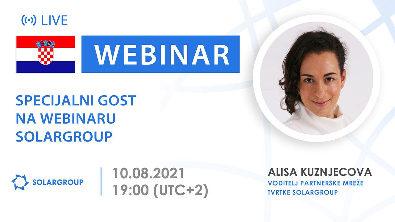 Croatia. Specijalni gost na webinaru SOLARGROUP