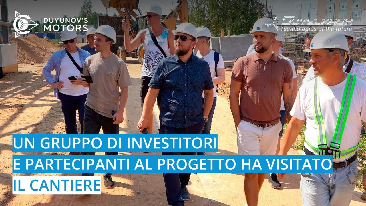 Un gruppo di investitori e partecipanti al progetto ha visitato il cantiere "Sovelmash"