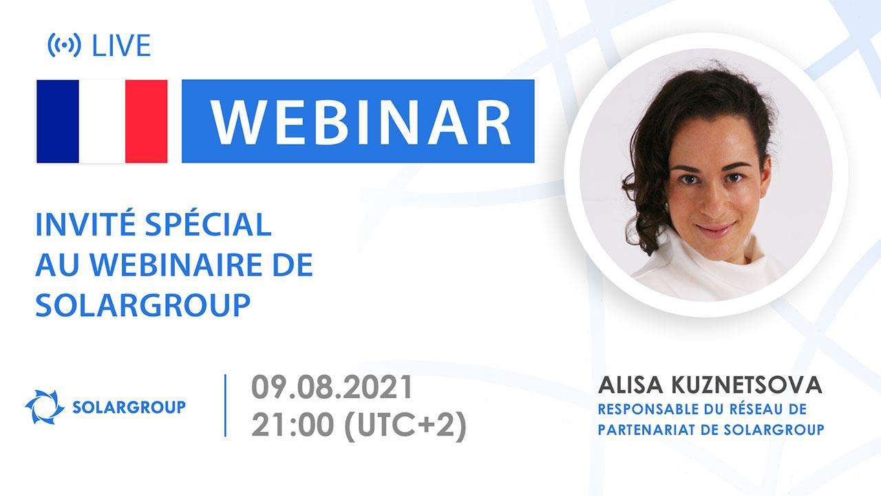 France. Invité spécial au webinaire de SOLARGROUP