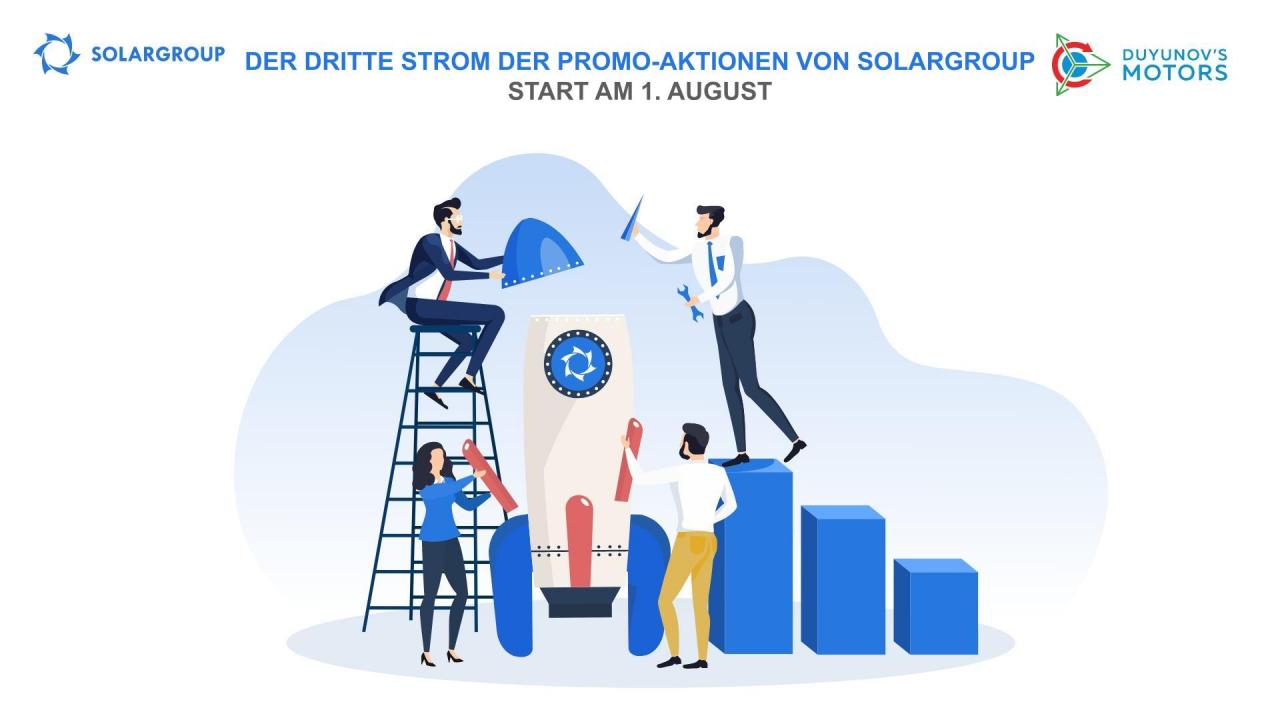 Start des neuen Stroms der SOLARGROUP-Promo-Aktionen