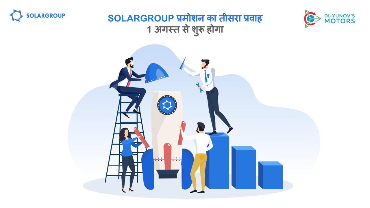 SOLARGROUP प्रमोशन के लिए तीसरे प्रवाह की शुरूआत