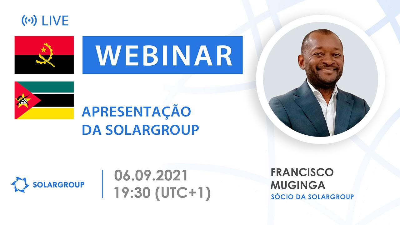 Mozambique / Angola. Apresentação da empresa financeira à escala internacional SOLARGROUP