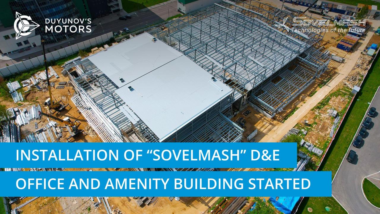 Installation of the "Sovelmash" D&E office and amenity building has started | Day 85