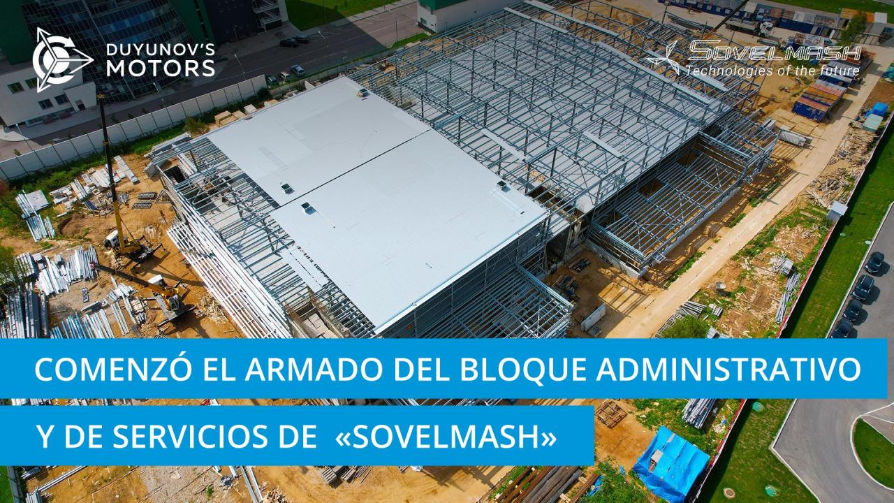 Comenzó el armado del bloque administrativo y de servicios de la OTPD "Sovelmash" | Día 85