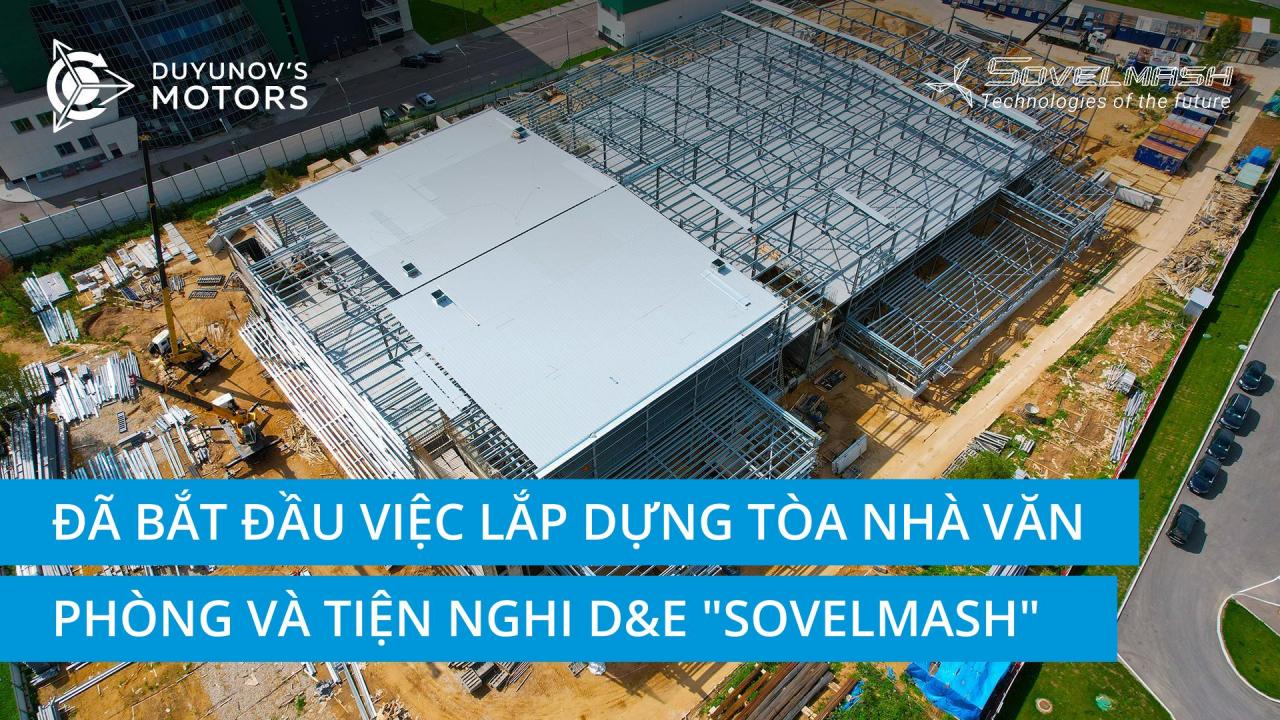 Đã bắt đầu việc lắp dựng tòa nhà văn phòng và tiện nghi D&E "Sovelmash" | Ngày thứ 85