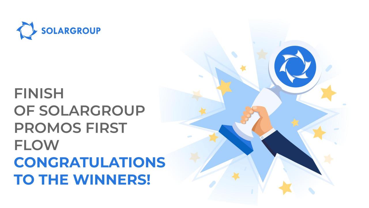 Finish of SOLARGROUP promos first flow: congratulations to the winners!