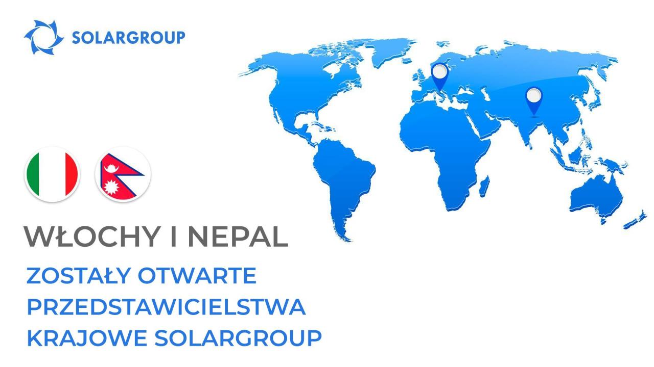 Otwarcie przedstawicielstw krajowych SOLARGROUP we Włoszech i Nepalu