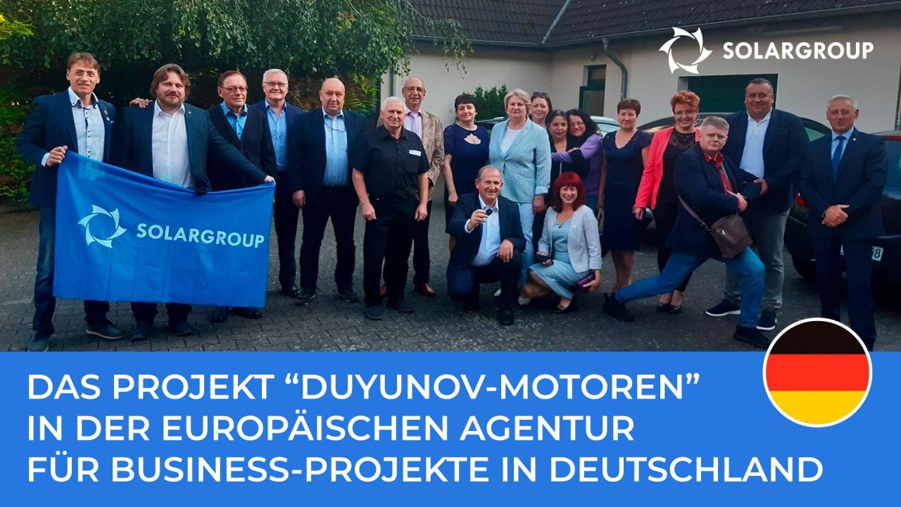 Deutsche Geschäftsleute lernten das Projekt "Duyunov-Motoren" kennen