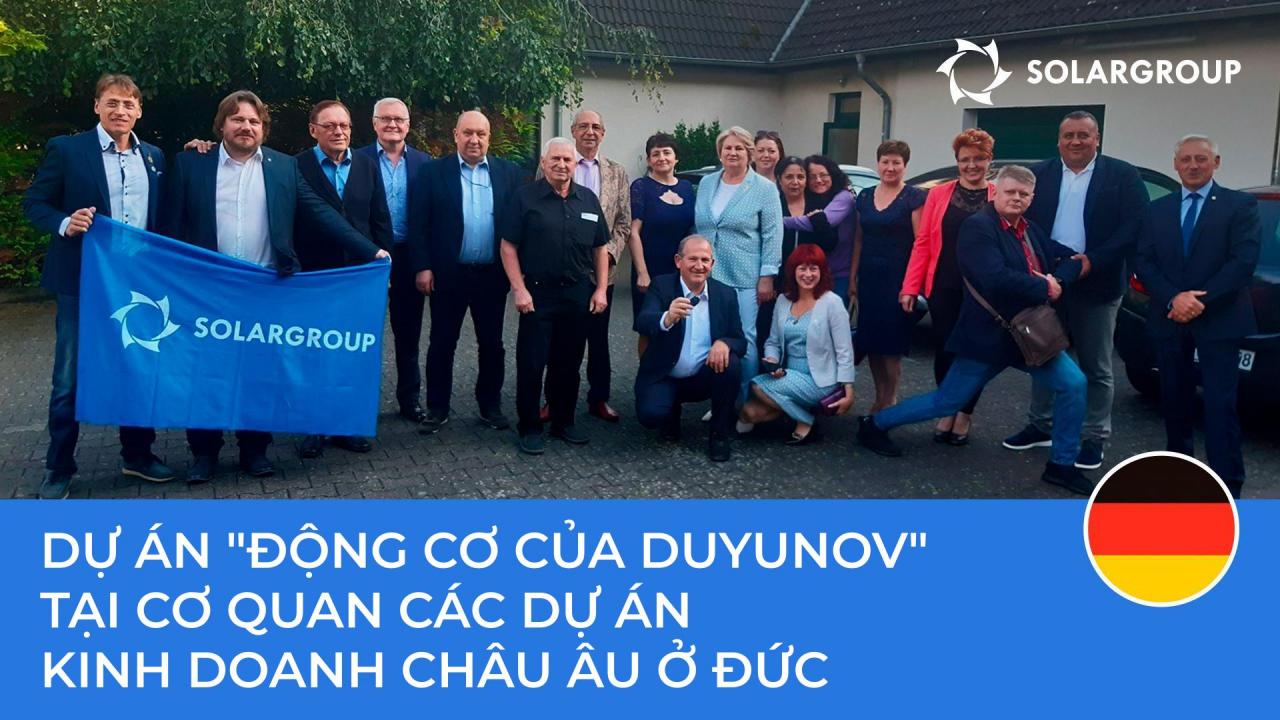 Doanh nhân Đức tìm hiểu về dự án "Động cơ của Duyunov"