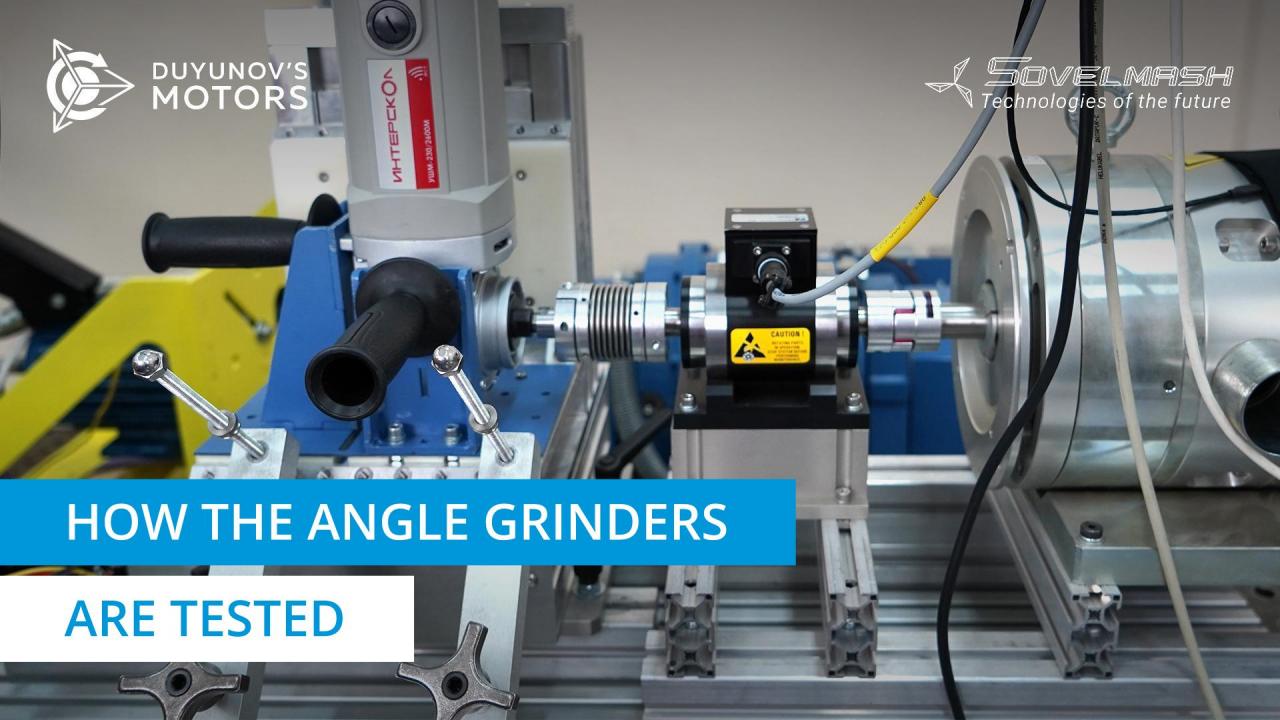 How the angle grinders are tested