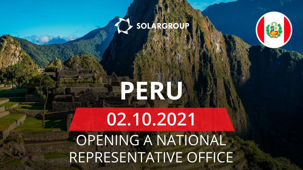 First in South America: SOLARGROUP opens a national representative office in Peru