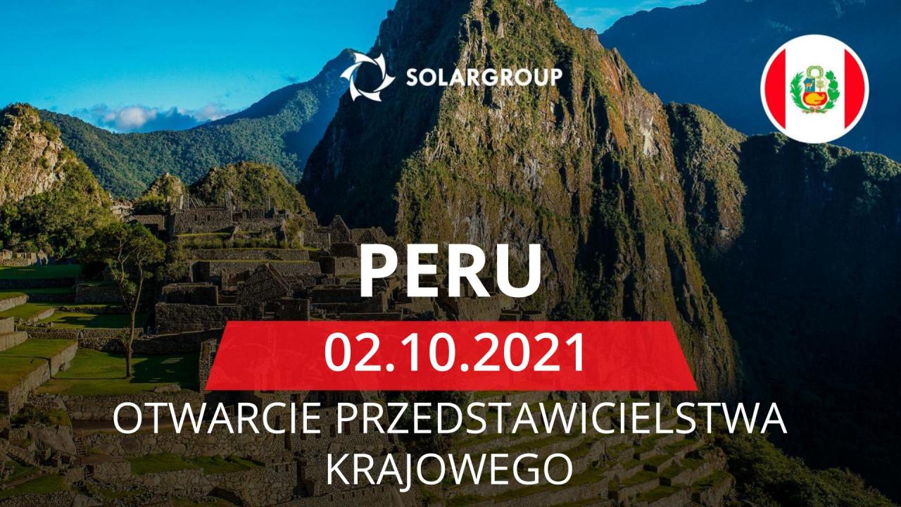 Pierwsze w Ameryce Południowej: SOLARGROUP otwiera przedstawicielstwo krajowe w Peru