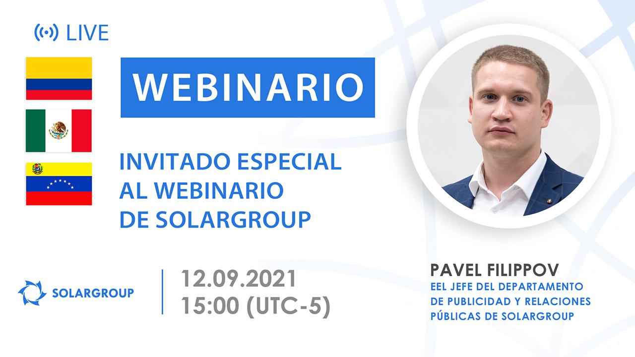 Latinoamerica. Invitado especial al webinario de SOLARGROUP