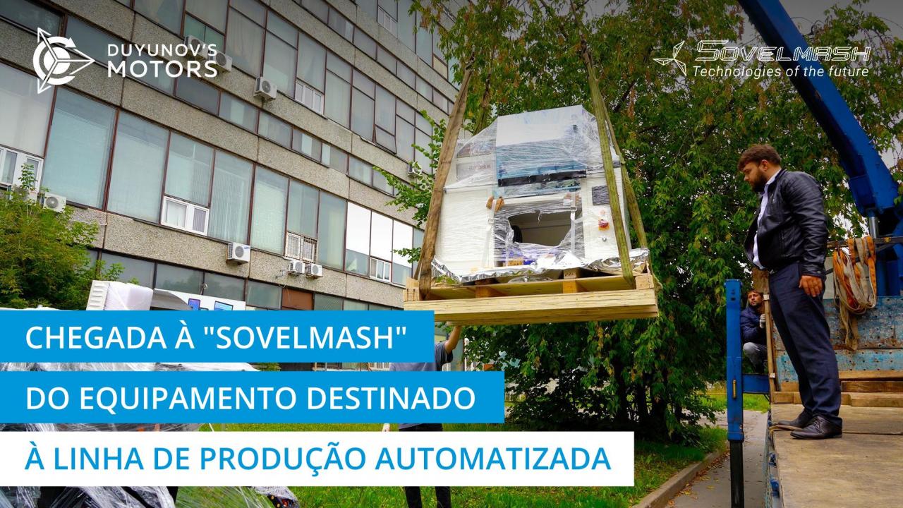 Chegada à "Sovelmash" do equipamento destinado à linha de produção automatizada  ⠀