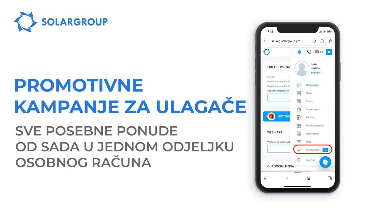 Sve promocije za ulagače na jednom mjestu: novi odjeljak "Promotivne kampanje za ulagače" na osobnom računu