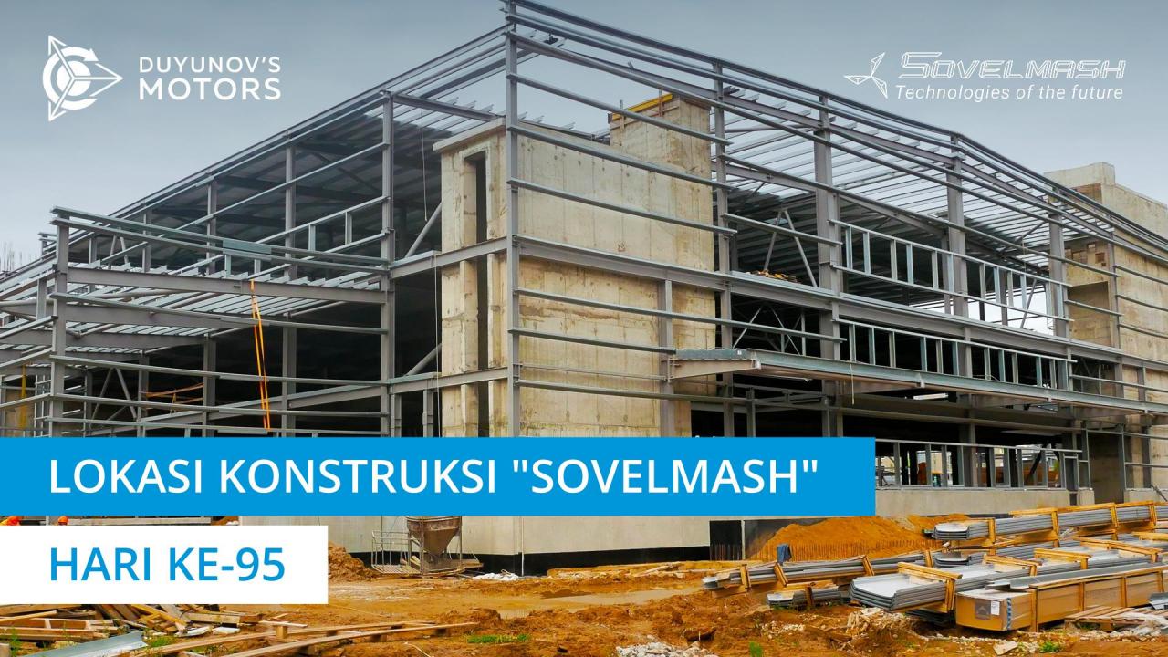 Lokasi konstruksi "Sovelmash" | Hari ke-95