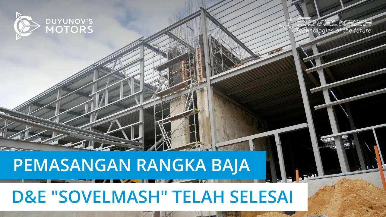 Berita dari lokasi konstruksi "Sovelmash": pemasangan rangka baja D&E telah selesai