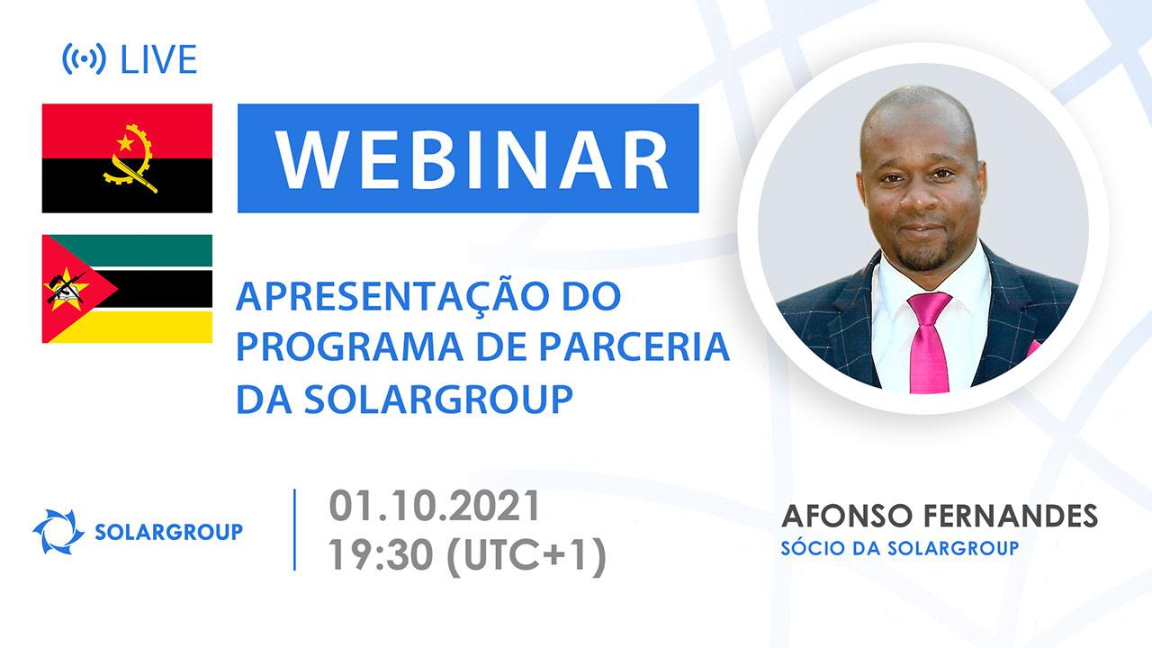 Mozambique / Angola. Apresentação do programa de parceria da SOLARGROUP