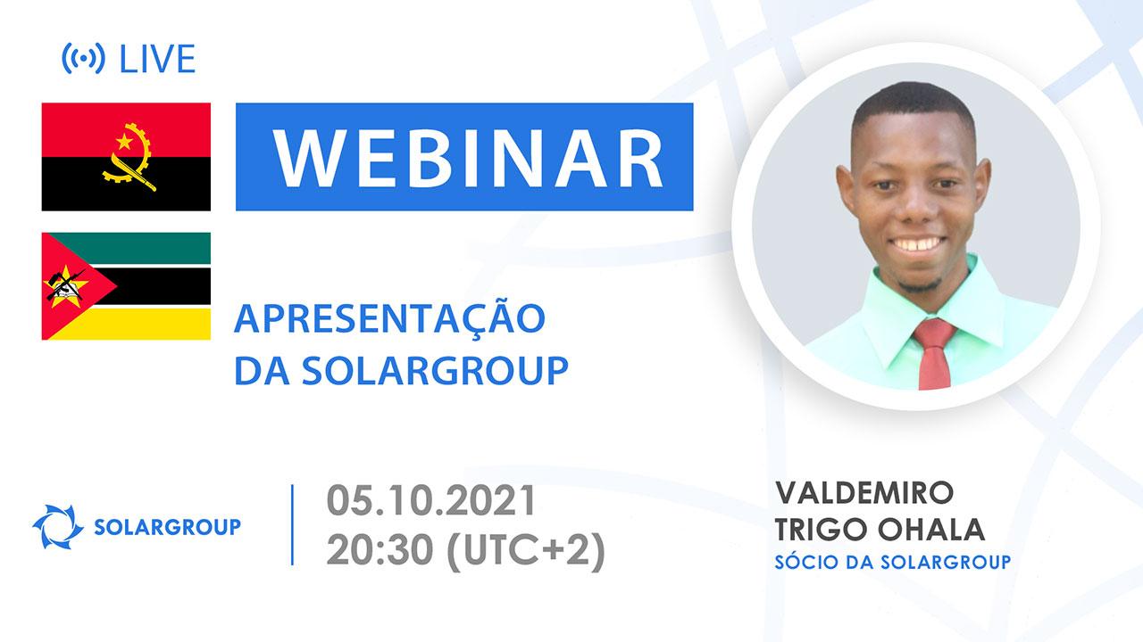 Mozambique / Angola. Apresentação da empresa financeira à escala internacional SOLARGROUP