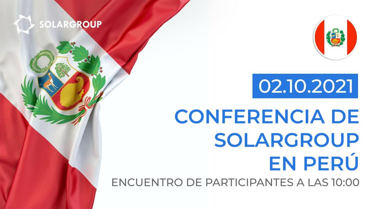 El encuentro de los participantes de la conferencia en Perú será a las 10:00 hora de Lima