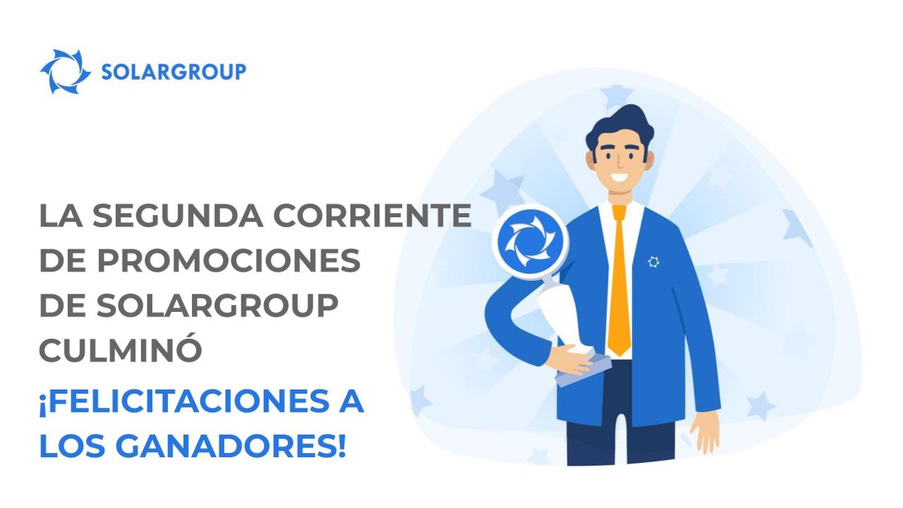 Culminó la segunda corriente de promociones de SOLARGROUP: ¡felicitaciones a los ganadores!