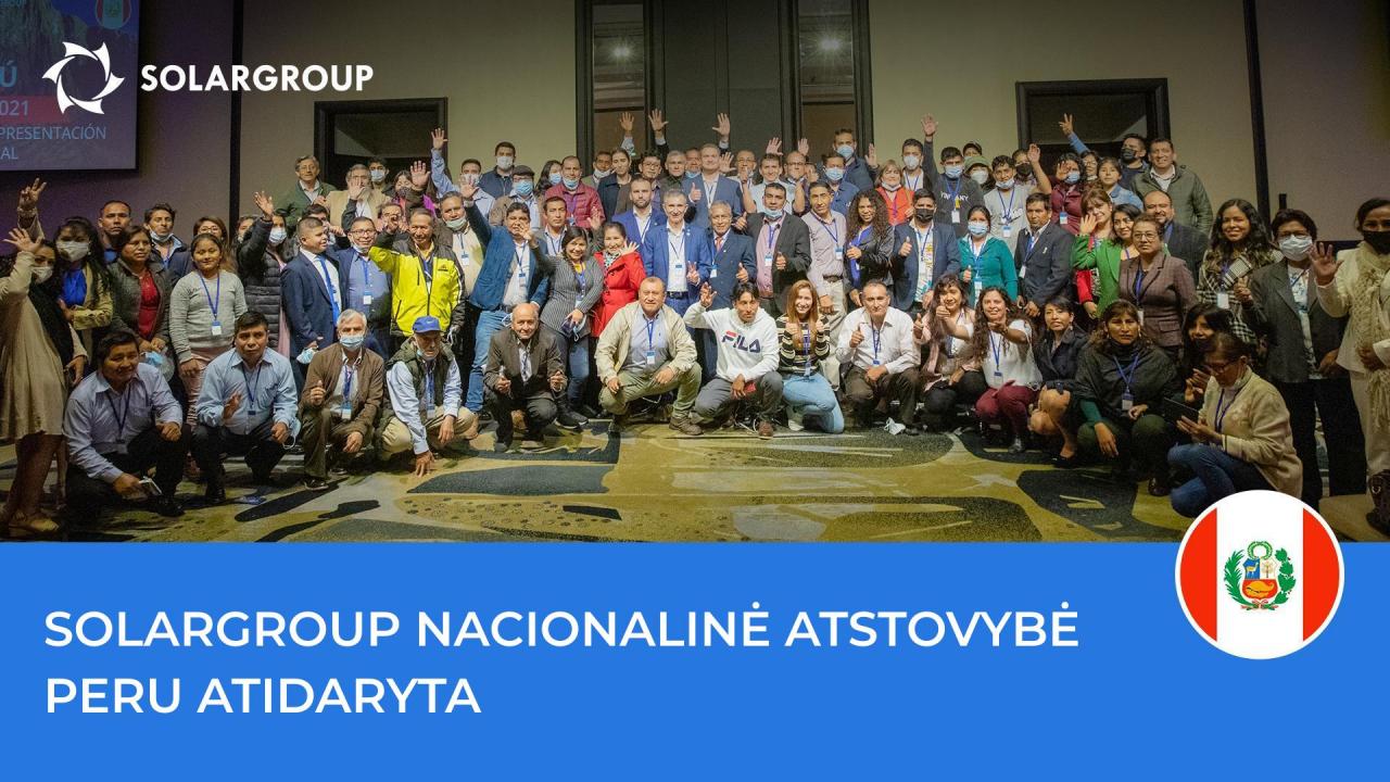 SOLARGROUP nacionalinė atstovybė Peru atidaryta