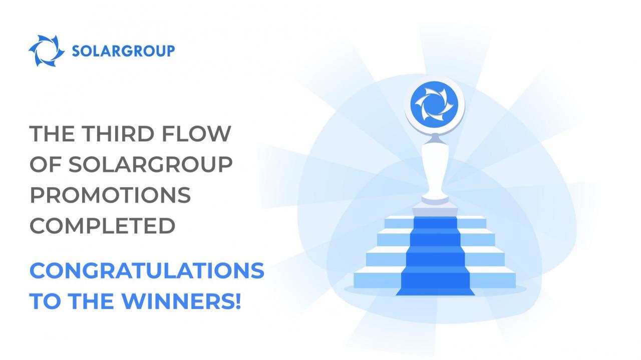 The third flow of SOLARGROUP promotions has been completed: congratulations to the winners!