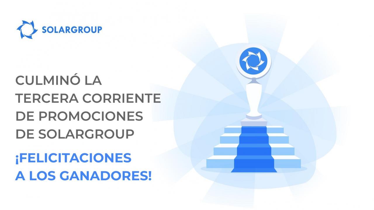 Culminó la tercera corriente de promociones de SOLARGROUP: ¡felicitaciones a los ganadores!